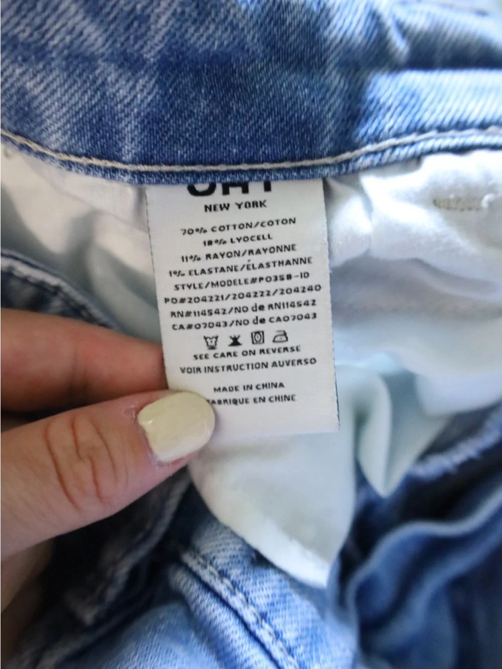 OAT New York Comfort Weave Denim Wide Leg Jeans Light Wash Size 10/30 - Picture 12 of 12